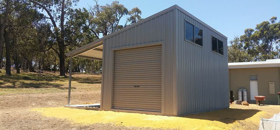 Skillion Awning - Wandi - Supplied and Build by Roys Sheds