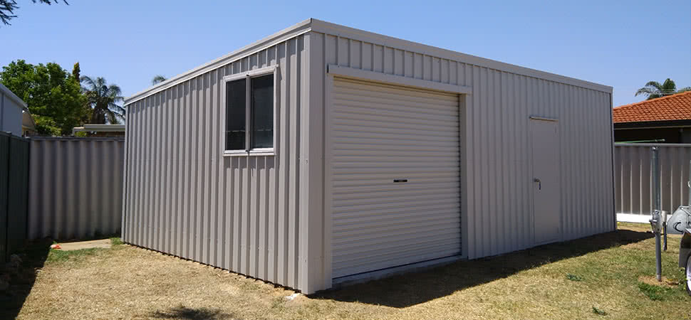 Skillion Roof Garage - Oakford - Supplied and Build by Roys Sheds