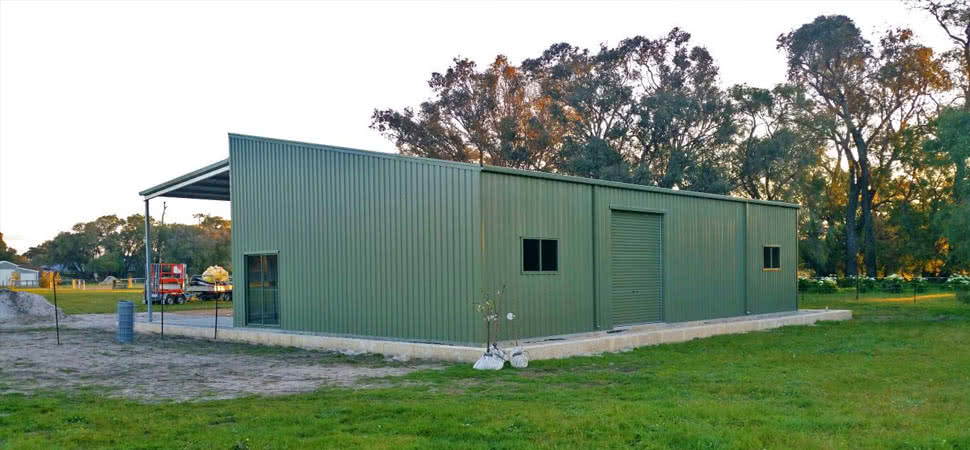 Skillion Roof - Shire of Murray - Supplied and Build by Roys Sheds