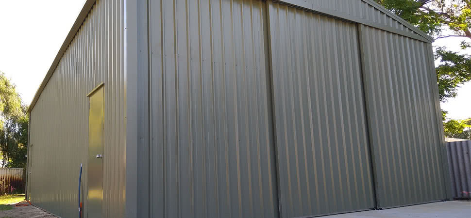 Triple Sliding Door Shed - City of Mandurah - Supplied and Build by Roys Sheds