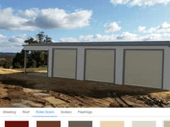 Colour Visualiser Tripple Roller Door Garaport   XML Image Site Map   Supplied and Build by Roys Sheds