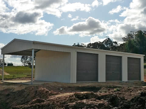 Garaport   Triple Door Garage   Supplied and Build by Roys Sheds