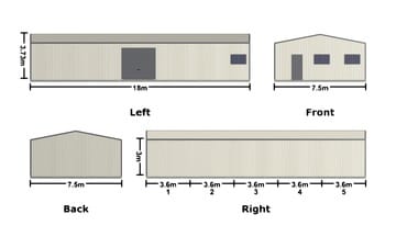 18x7.5 Workshop Shed Built in Southern River - Roys Sheds