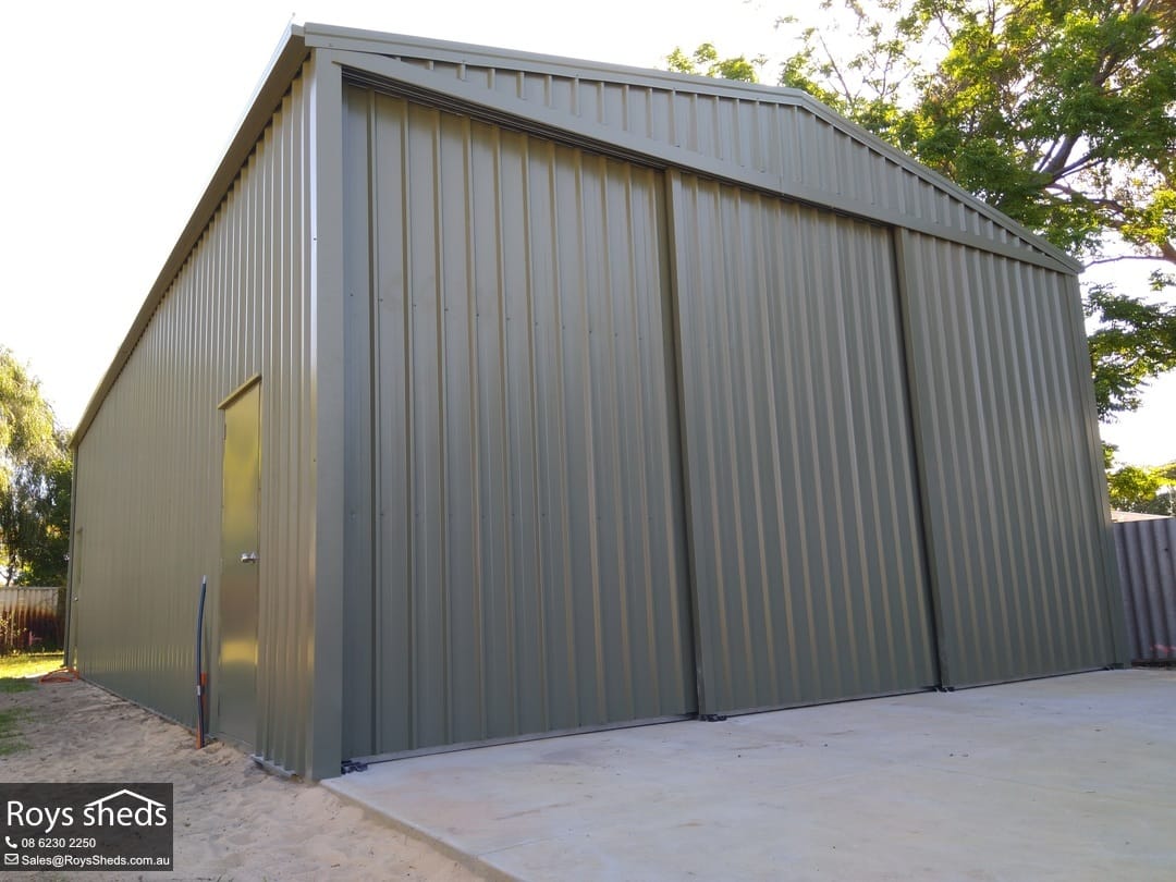 12.7x7 workshop shed built in wannanup - roys sheds