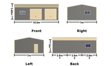 Workshop Shed X X Attadale Thumb   7m X 10.5m X 3m Workshop Shed Attadale   Supplied and Build by Roys Sheds