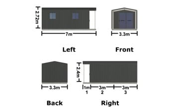 Storage Shed X X Atwell Thumb   7m X 3.3m X 2.4m Storage Shed Atwell   Supplied and Build by Roys Sheds