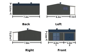 Workshop Shed X X Thornlie Thumb   7.5m X 6.13m X 2.4m Workshop Shed Thornlie   Supplied and Build by Roys Sheds